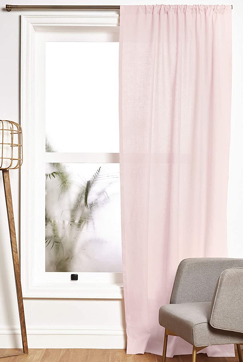 Light Pink - 100% Pure Linen Curtains | Cotton Linen Mix | Two Panels