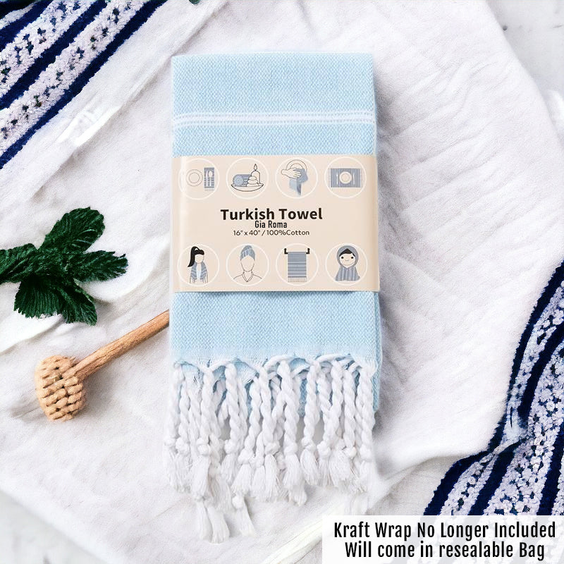 Turkish Hand Towel With Tassels | Cotton & Bamboo Tassel Towels