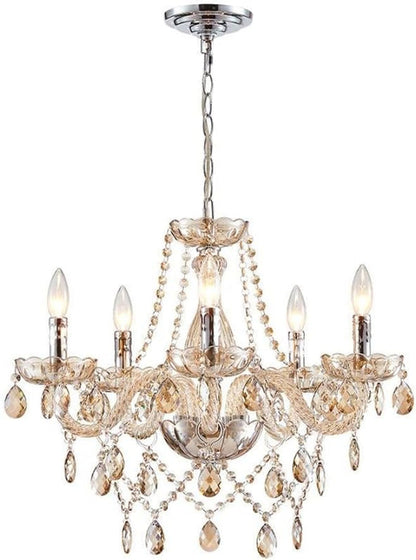 Saint Mossi 5 Light Modern K9 Crystal Chandelier for Dining Room,