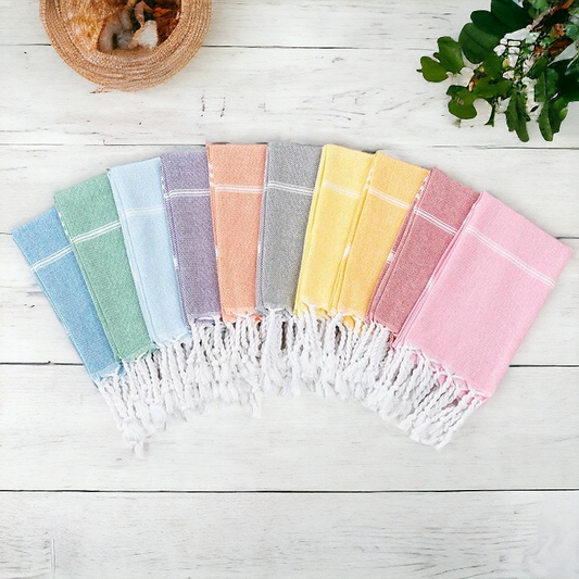 Turkish Hand Towel With Tassels | Cotton & Bamboo Tassel Towels