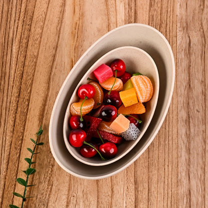 Set of 2 Unbreakable Yuanbao Bowls for Oatmeal  Pasta