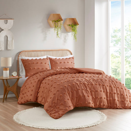Full/Queen Clip Jacquard Comforter Set