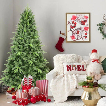 9FT Classic Christmas Tree with 3509 PE+PVC Tips – Realistic Hinged