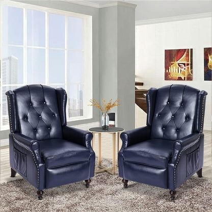 Wingback Recliner Chair with Massage and Heat, Tufted Push-Back, Ergonomic Support