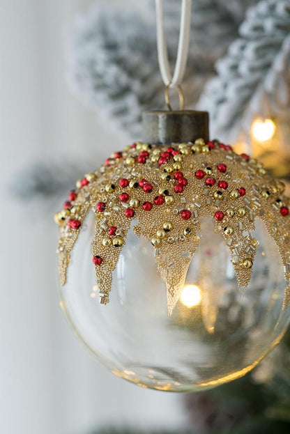 Glass Christmas Ball Ornaments, Decorative Hanging Balls for Tree & Holiday Parties
