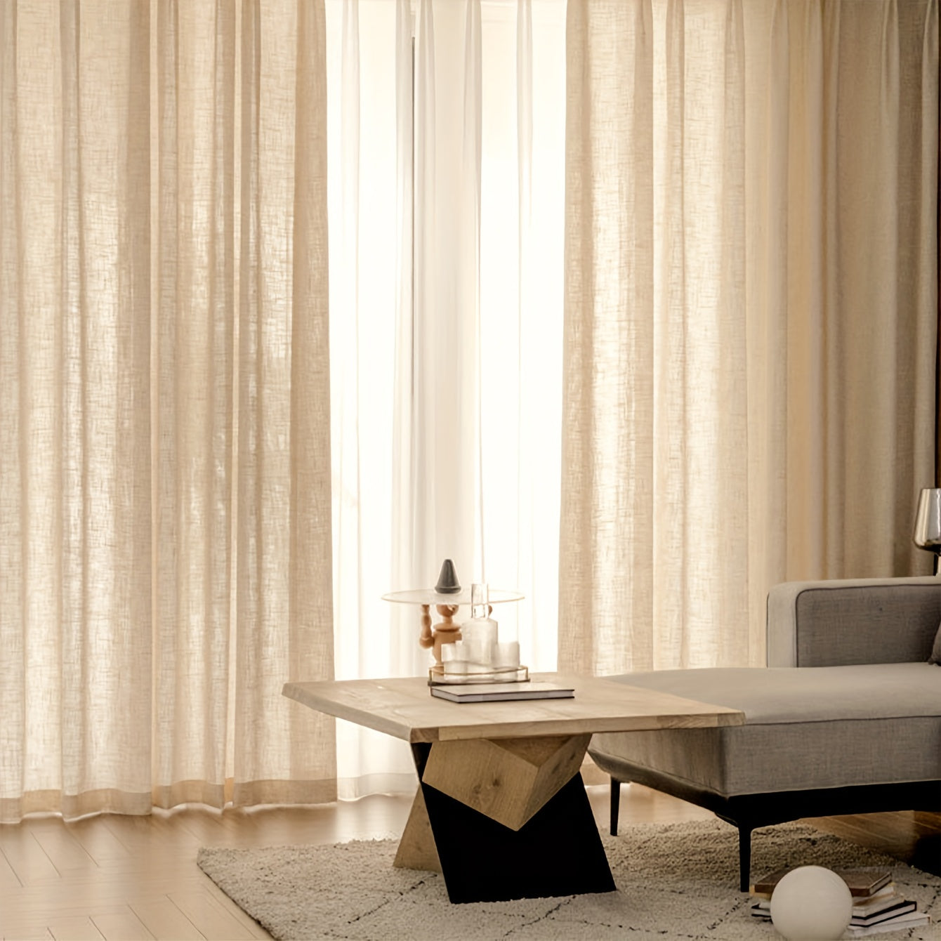 Elegant Faux Linen Curtain for Any Room Decor