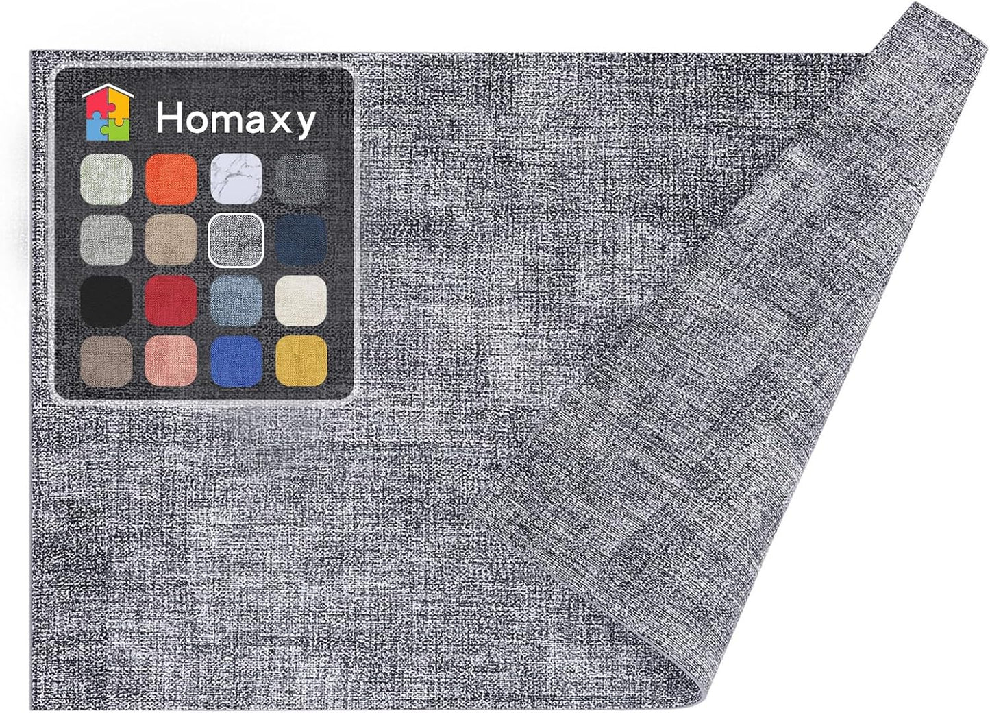 Homaxy Faux Leather Heat Resistant Placemats for Dining Table Set of 6, Waterproof Wipeable Washable PU Table Mats, Easy to Clean Anti-Slip Place Mats, 11.8" X 17", Beige