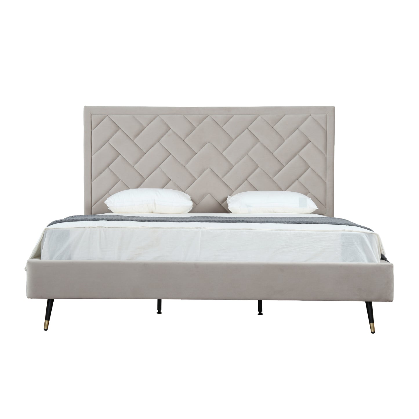 King Bed in Greige