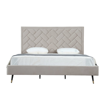 King Bed in Greige