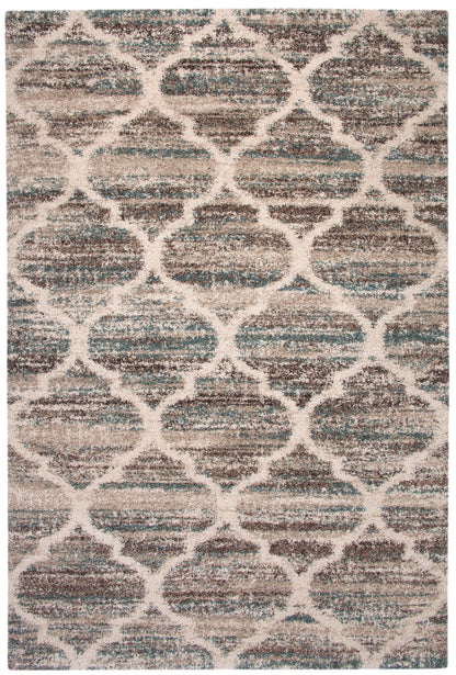 Trellis Blue/Brown/Tan  Area Rug