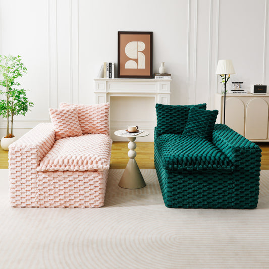 Luxury Color-Block Turtle Velvet Multifunctional Sofa - Arrangeable in Single Row, Side-by-Side or Facing Each Other, Stylish Living Room Furniture for Cozy Home Decor