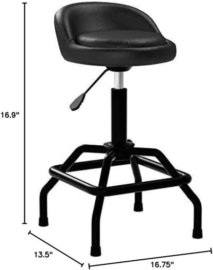 Adjustable Height Pneumatic Swivel Bar Stool, Black