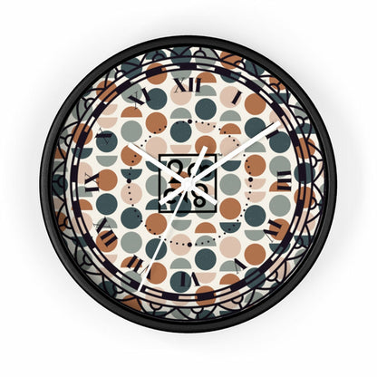 2882Time™ Retro Geometric Wall Clock Collection with Assorted Retro Pattern Designs