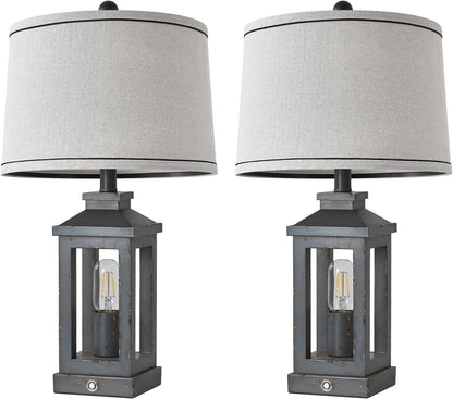 23.75" Farmhouse USB A+C Charging Ports 3-Way Dimmable Touch Control