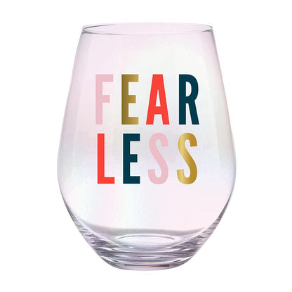 Set of 6 Fearless Jumbo Stemless Wine Glass in Iridescent | 30 Oz. |