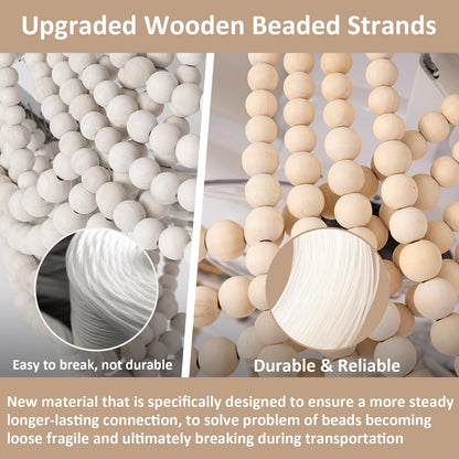 20" Boho Ceiling Fan with Light, Coastal Fandelier Ceiling Fans with