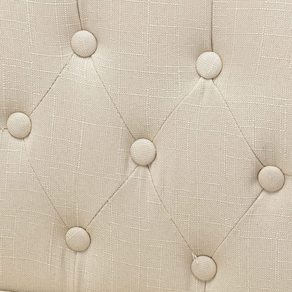 Fabric Counter Height Bar Stools with Solid Wood Legs, Set of 2