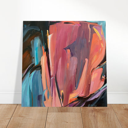 'Colorscape' Abstract I 16x16 Museum-Quality Matte Paper Poster | Original Artwork by American Artist Barbara Cleary