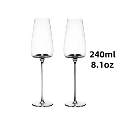Elegant LeadFree Crystal Wine Glass Set  Versatile Sizes