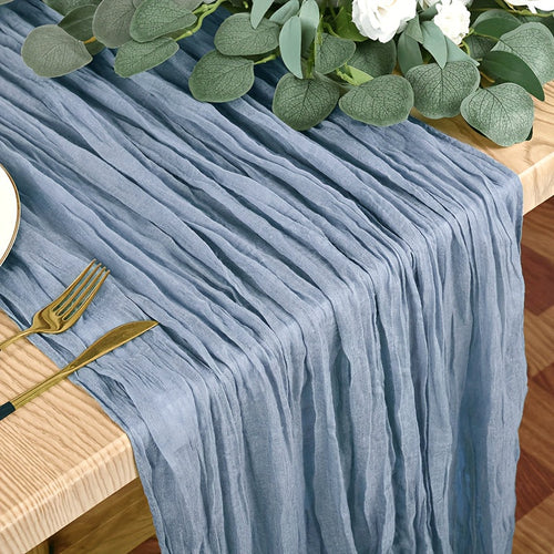 Elegant Boho Gauze Table Runner for Rustic Decor