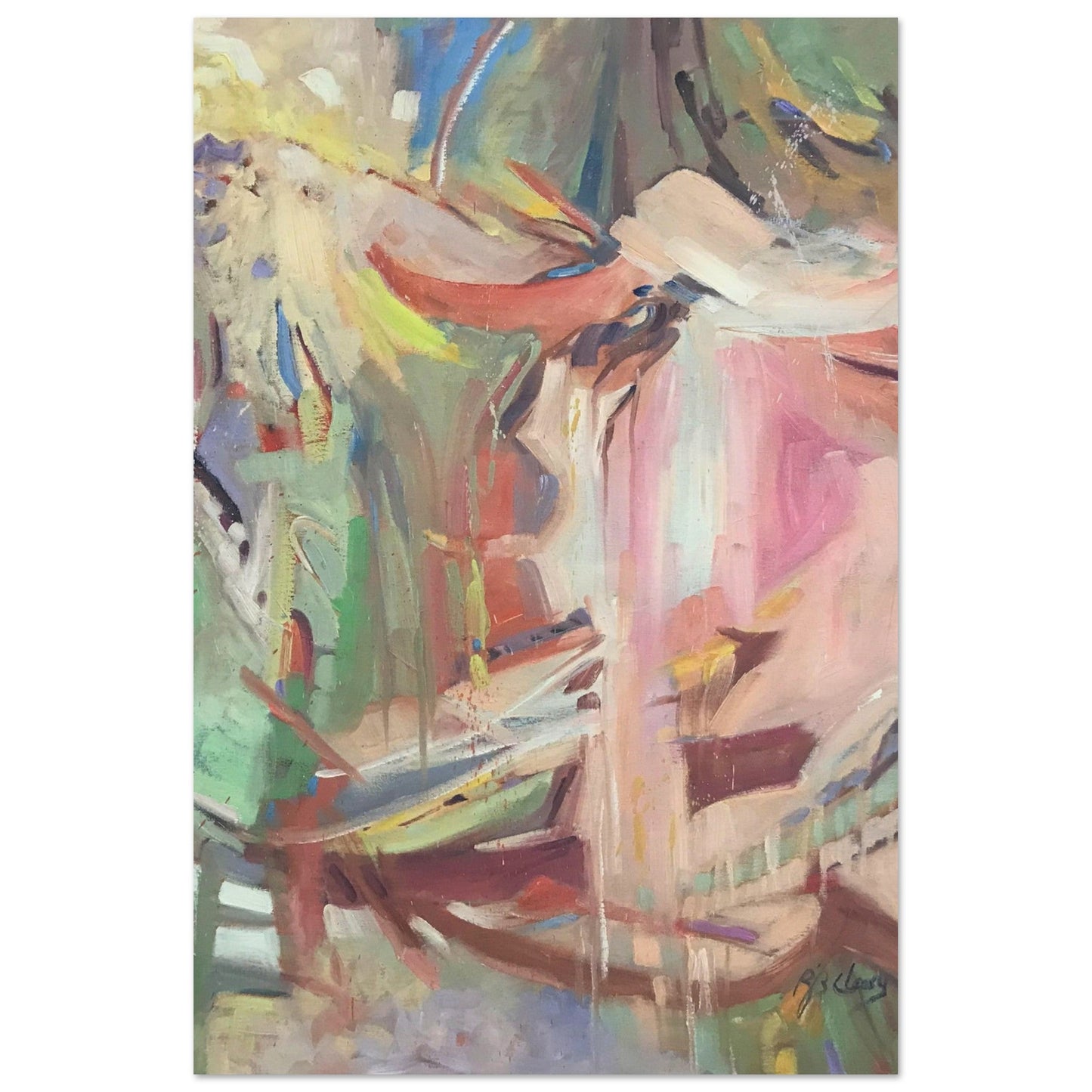 "All Seasons" Abstract I 12x18 Museum-Quality Matte Paper Poster I Original Artwork by American Artist Barbara Cleary