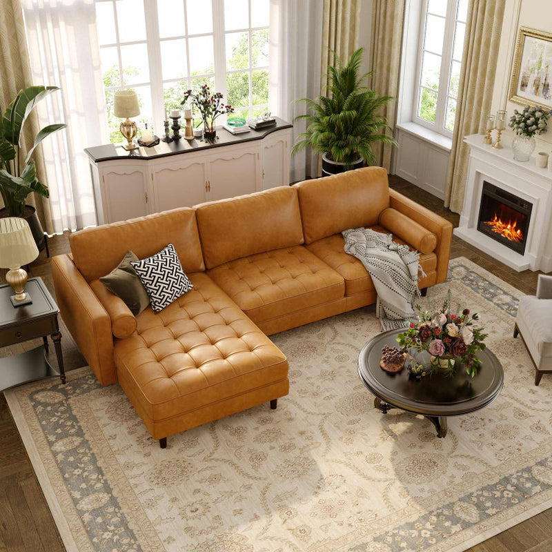 3-Seat L-Shaped Sectional Sofa Couch for Living Room