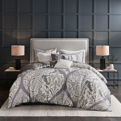 Full/Queen 6 Piece Printed Duvet Cover Set