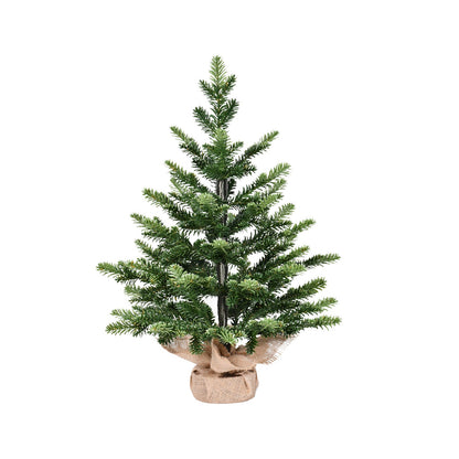2FT Full PE Tabletop Christmas Tree with 230 Tips, Realistic Green