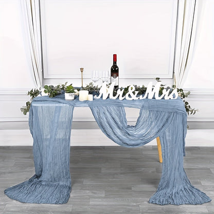 Elegant Boho Gauze Table Runner for Rustic Decor