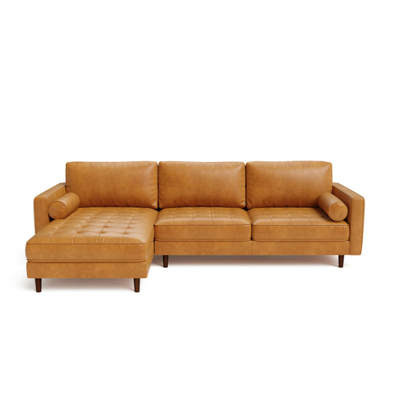 3-Seat L-Shaped Sectional Sofa Couch for Living Room