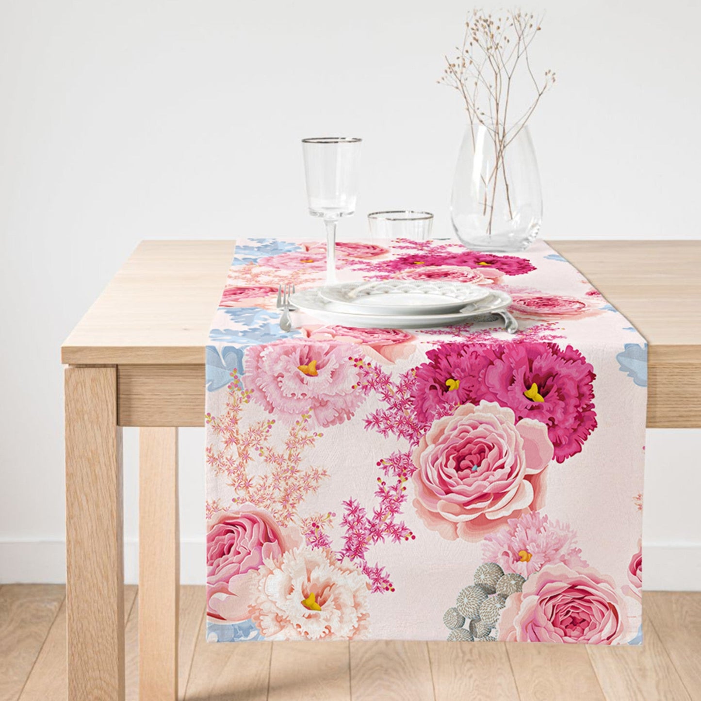 Pink Rose Decorative Table Linens