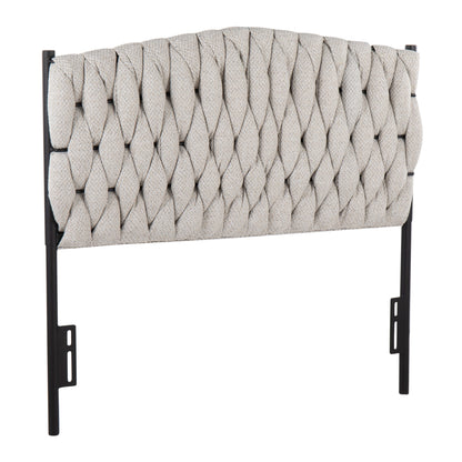 Braided Matisse Twin Size Headboard with Fabric and Metal Frame by LumiSource