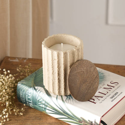 Jar Candle Ecomix Wax Fill With Wooden Lid Decorative Glass Jar Candle Collection