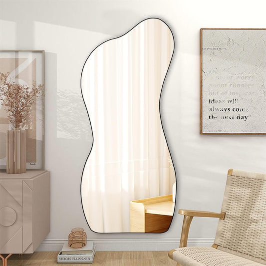 Large Irregular Unique Shaped Mirror, Big Asymmetrical Wall Mirror,