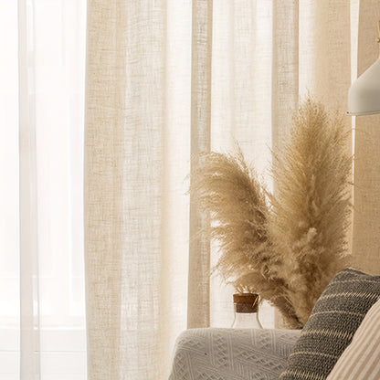 Elegant Faux Linen Curtain for Any Room Decor