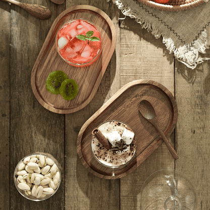 Elegant MultiPurpose Wooden Tray for Serving Snacks