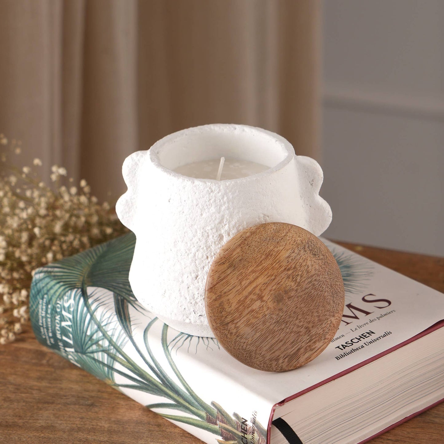 Mimosa Jar Candle  Ecomix Wax Fill With Wooden Lid - 8oz