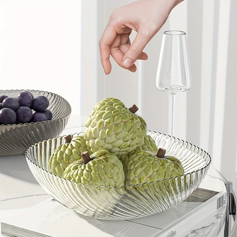 Clear Round PET Salad Bowls  Portable EasyClean Serving Dish