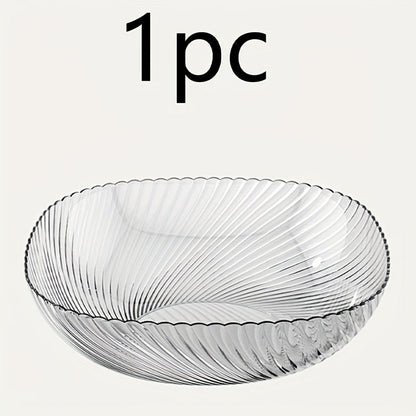 Clear Round PET Salad Bowls  Portable EasyClean Serving Dish