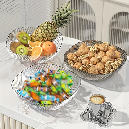 Clear Round PET Salad Bowls  Portable EasyClean Serving Dish