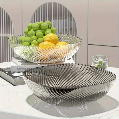 Clear Round PET Salad Bowls  Portable EasyClean Serving Dish