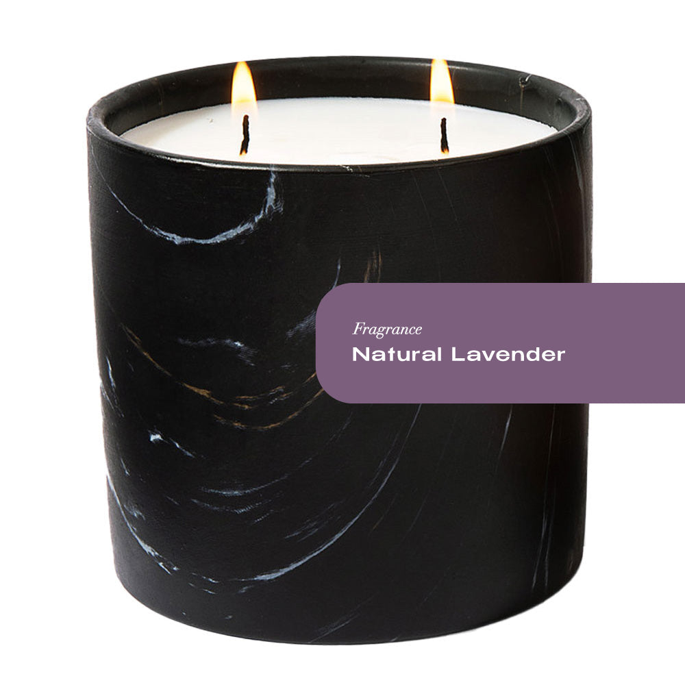 Natural Lavender Black Marquina Candle 17oz