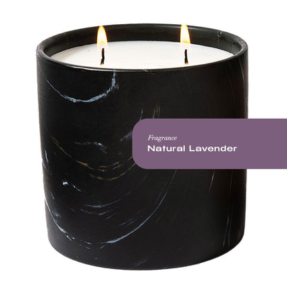 Natural Lavender Black Marquina Candle 17oz