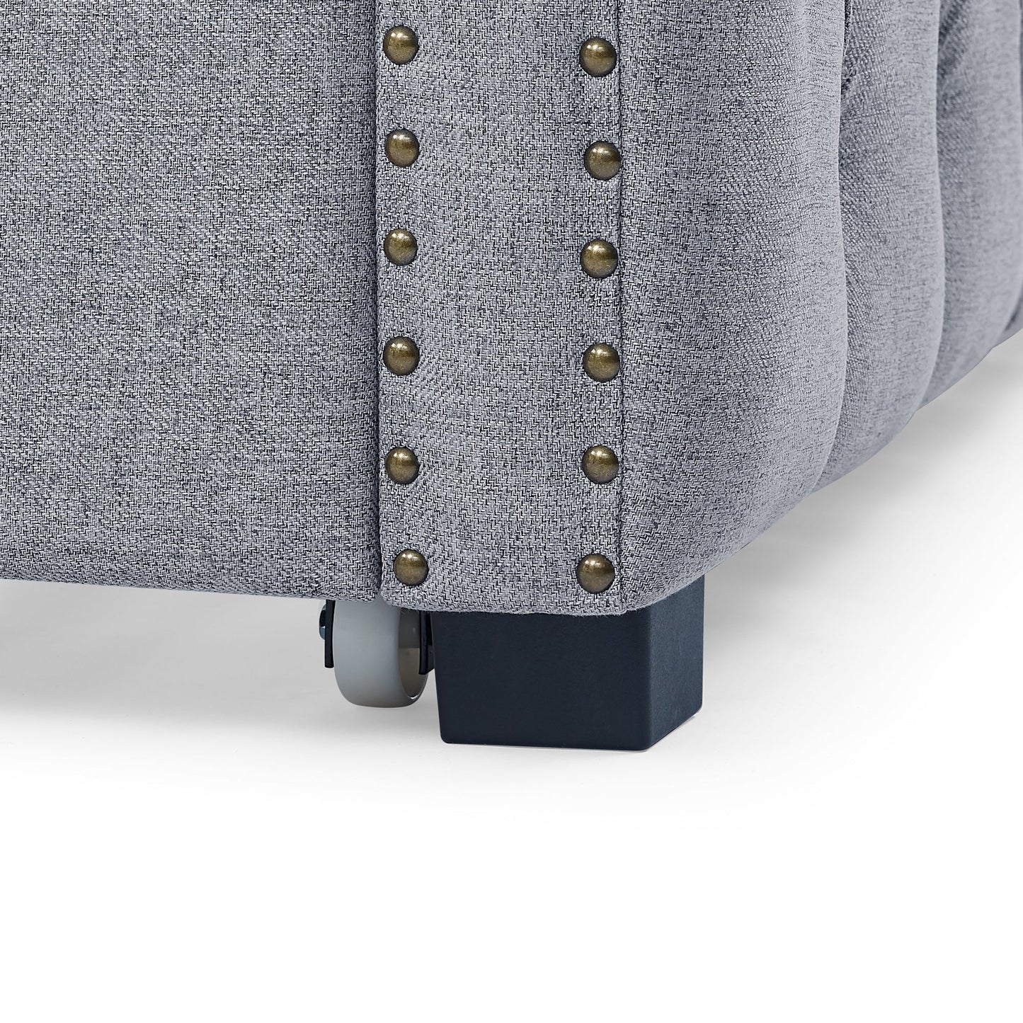 Upholstered Tufted Daybed Sofa Bed with Trundle and Convertible Design