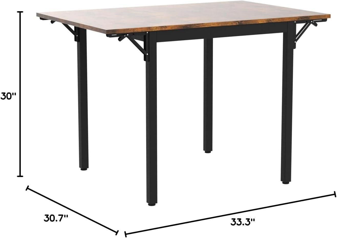 Folding Dining Table, Drop Leaf Extendable, for Small Spaces, Seats