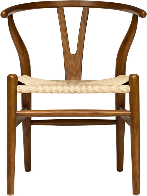 Hans Wegner Woven Seat Chair, Walnut/Natural