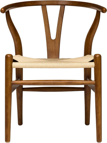 Hans Wegner Woven Seat Chair, Walnut/Natural