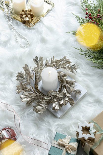 Set of 6, D11.8' Boxwood Candle Ring, Cham