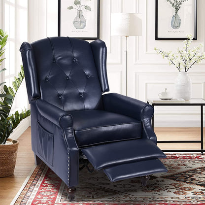 Wingback Recliner Chair with Massage and Heat, Tufted Push-Back, Ergonomic Support