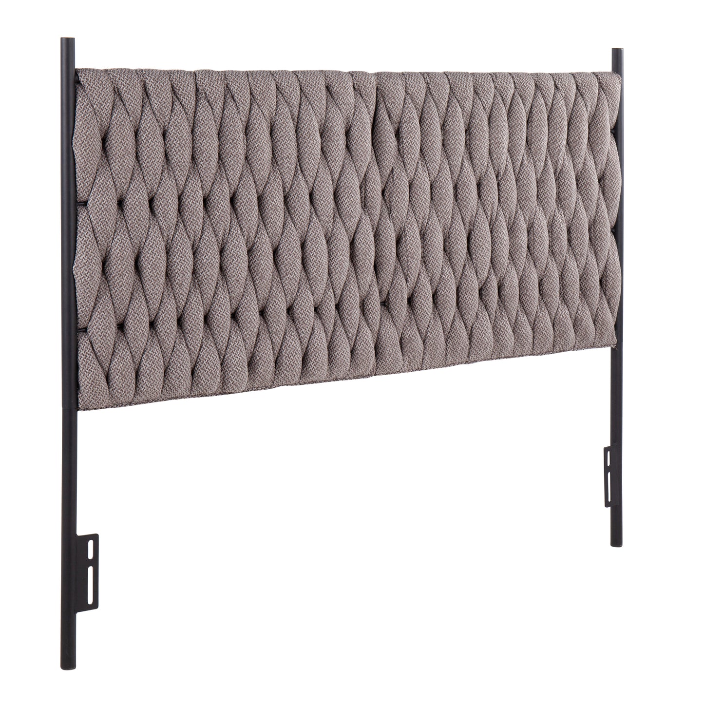 Braided Matisse Headboard by LumiSource, Upholstered Braided Design with Metal Frame